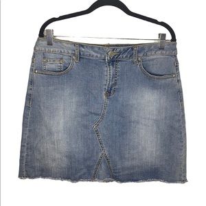 Medium Wash Blue Denim Jean Skirt
